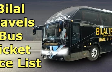 Bilal Travels Bus Ticket Price List 2023